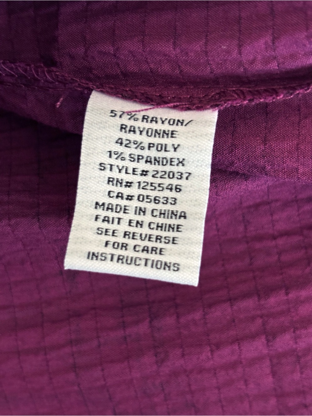 Habitat Purple & Black Toggle Button Front Shirt XL - Picture 5 of 6